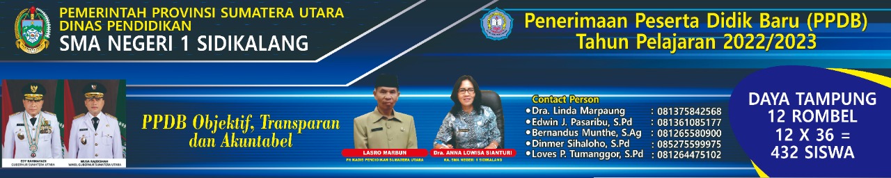 PPDB TP.2022/2023 SMA Negeri 1 Sidikalang